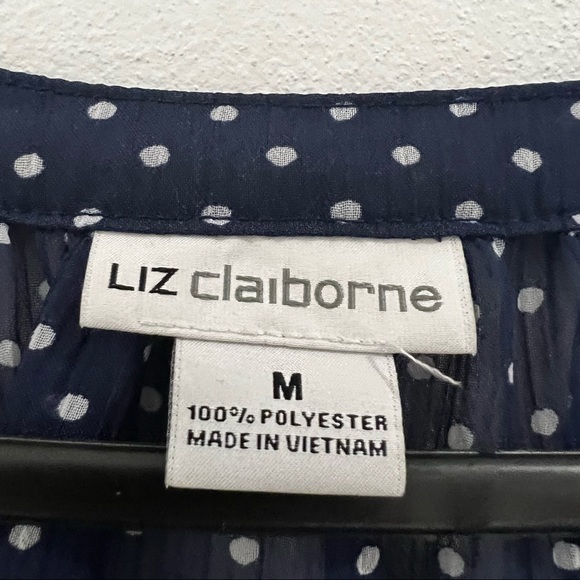 Liz Claiborne polia dot top - Picture 2 of 2